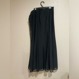 J Jill black maxi chiffon skirt size small waist 31